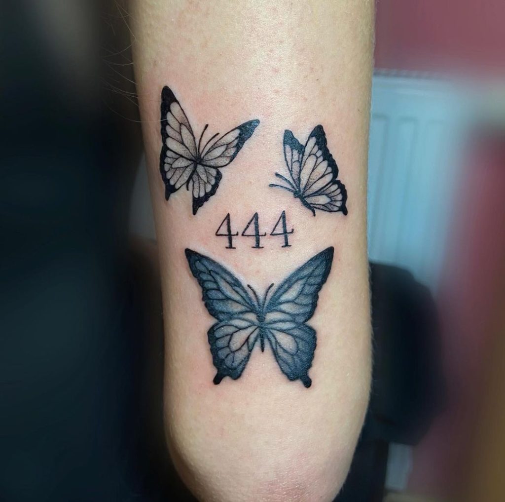 Buy 444 Numerology Angel Number Temporary Tattoo set of 3 Online in India   Etsy