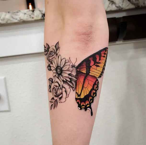 Half Butterfly Half Flower Tattoo Meaning Symbolism and Interpretations