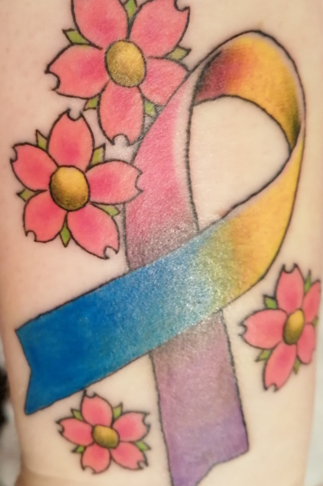 85 Beautiful Cancer Ribbon Tattoos And Their Meaning  AuthorityTattoo