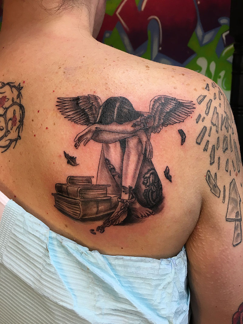 Fallen Angel Tattoo Meaning Unveiling the Symbolism of a Captivating Design