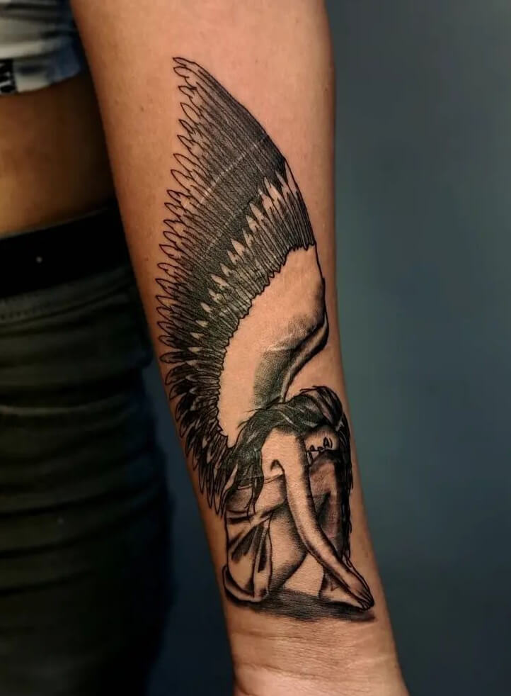 Fallen Angel Tattoo Meaning Unveiling the Symbolism of a Captivating Design
