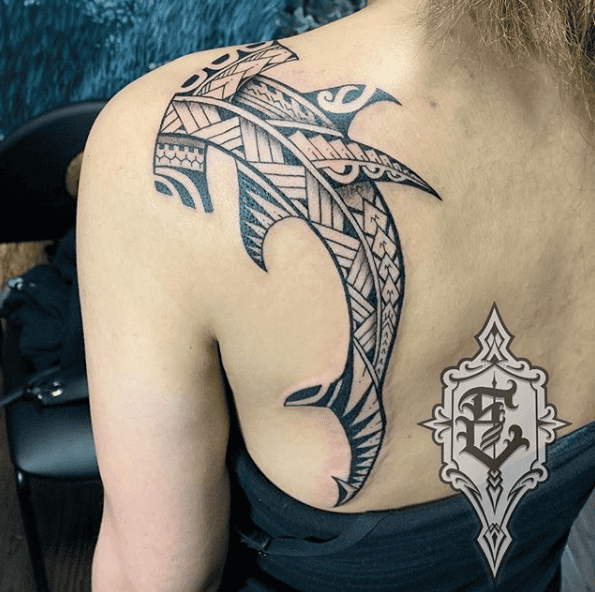 Tribal hammerhead shark tattoo meaning
