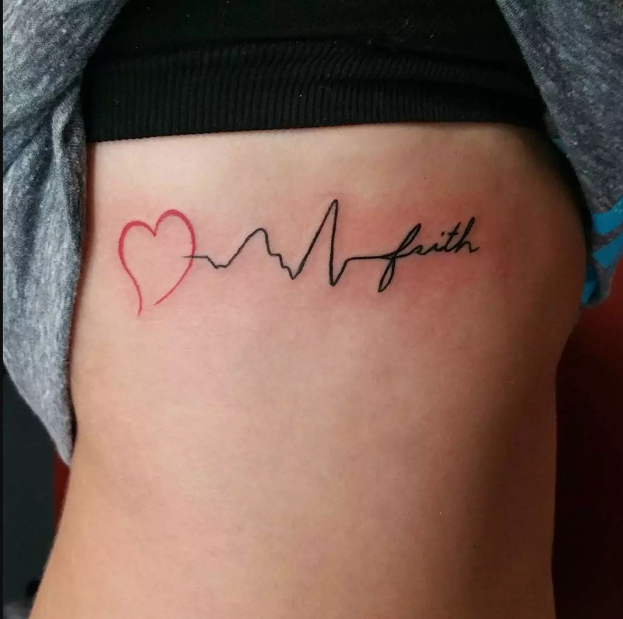 Heartbeat Tattoos Meaning : A Symbol of Life and Love