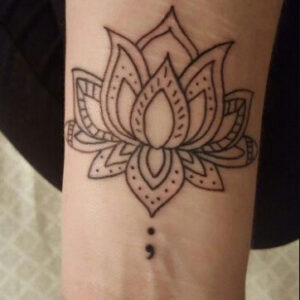lotus-flower-semicolon-tattooLotus Flower Semicolon Tattoo Meaning: Discovering the Meaning Behind the Symbolic Design-meaning