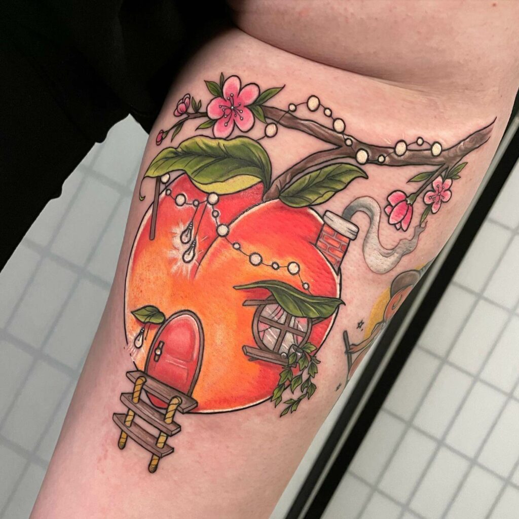 Peach Tattoo Meaning: What does a peach tattoo symbolize?