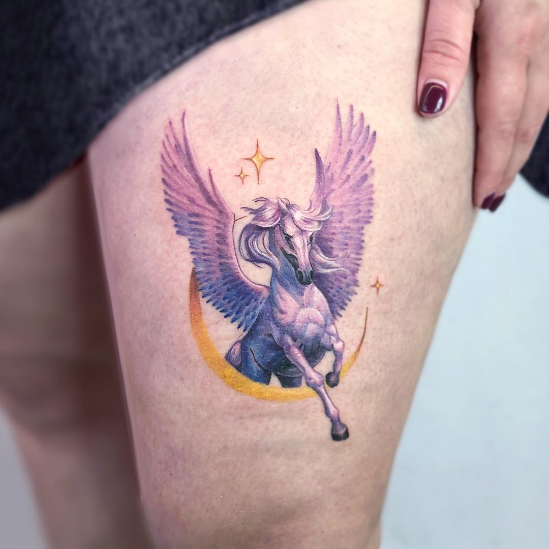 Tatuaje De Pegaso Simple Tatuaje De Pegaso Simple