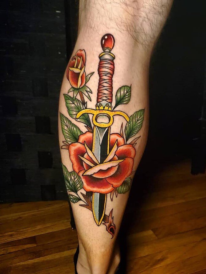 Unveiling the Secrets: Rose and Dagger Tattoo Meaning Explored
