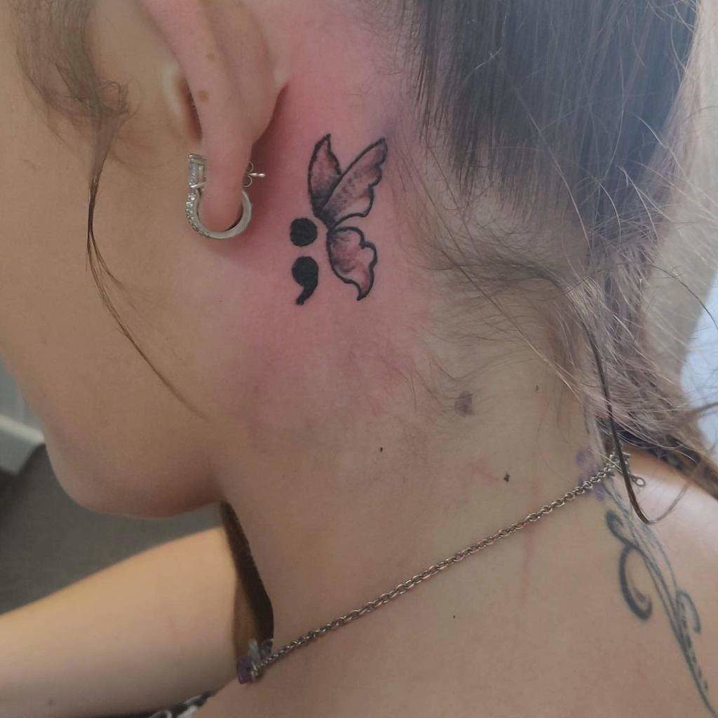 Semicolon Butterfly Tattoo Meaning: A Symbol of Resilience and Transformation