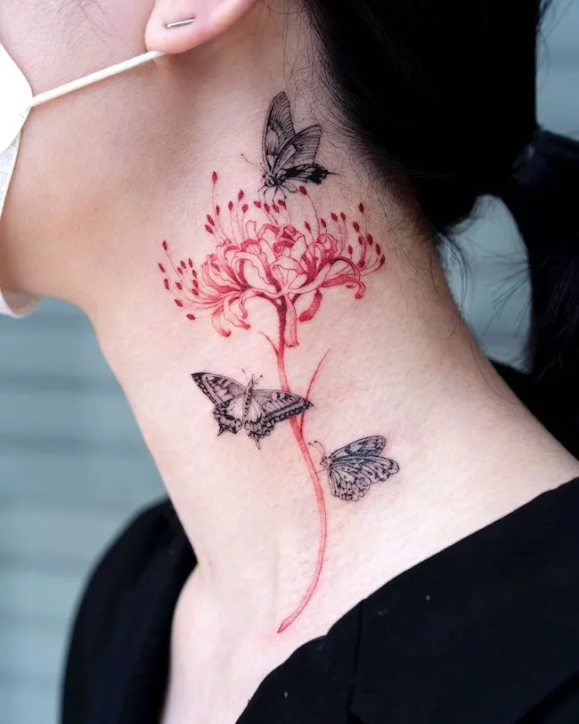 Butterfly on Neck Tattoo Meaning and Butterfly Neck Tattoo Designs Everything You Need to Know