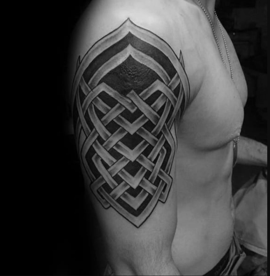 celtic knot shoulder tattoo
