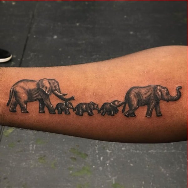 Elephant Family Tattoo Meaning and Ideas A Guide to Symbolism and Creativity