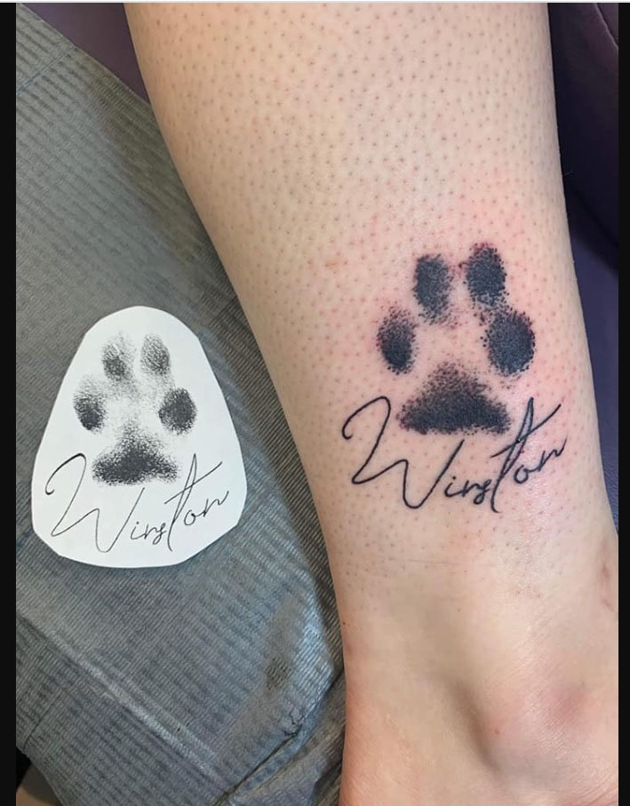 leopard paw print tattoos