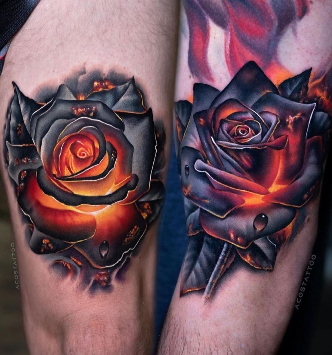 What does the fire rose tatto mean? Symbolic Journey into Power and Spirituality