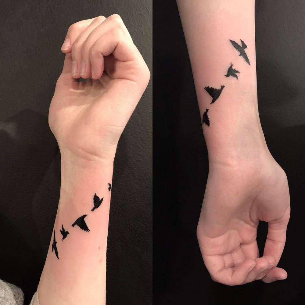 Flying Birds Tattoo Meaning and Designs A Guide to Symbolism and Creativity