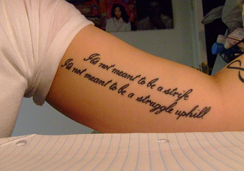  Tattoo Quotes with Meaning: The influence of tattoo quotes, encompassing both their significance and appearance.