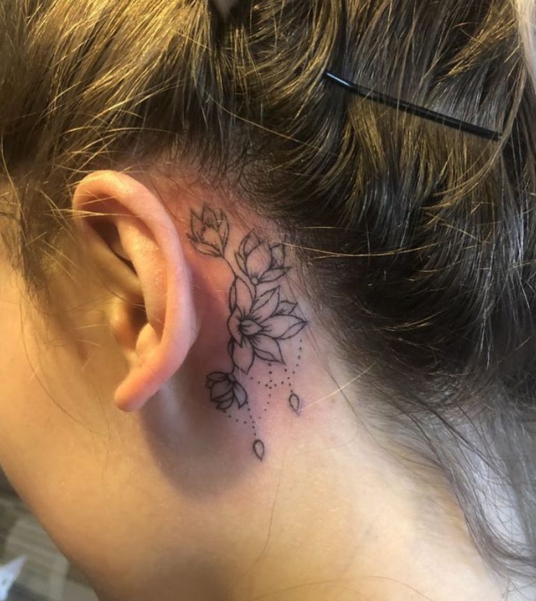 Tattoos Behind the Ear Meaning: The significance, patterns, and creative influences of tattoos located at the rear of the ear.