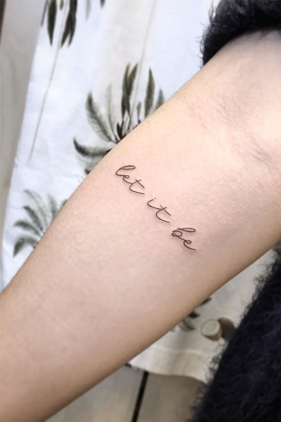 The Meaning of Let It Be Tattoo: A Symbol of Peace and Acceptance